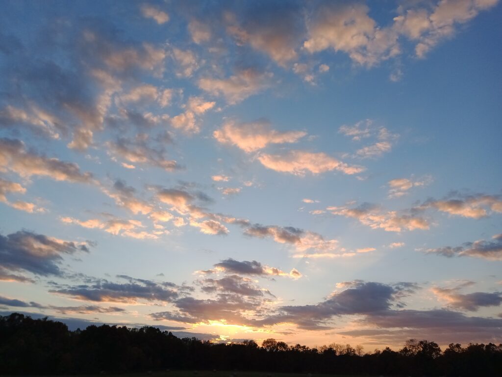 October sunset